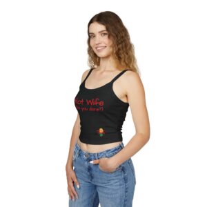Hot Wife Spaghetti Strap Tank Top - Fun Graphic Tees for Casual Wear