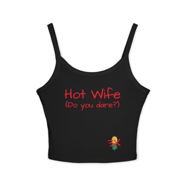 Hot Wife Spaghetti Strap Tank Top - Fun Graphic Tees for Casual Wear - Image 3