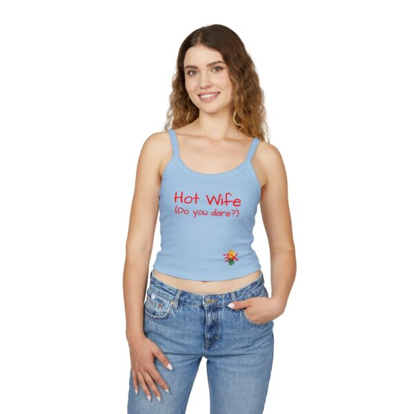 Hot Wife Spaghetti Strap Tank Top - Fun Graphic Tees for Casual Wear - Image 7